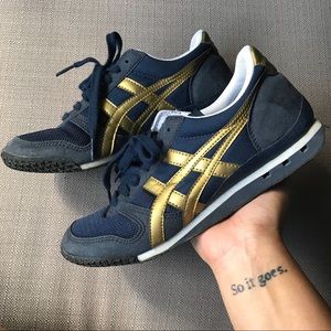 Navy & gold Onitsuka Tiger by Asics